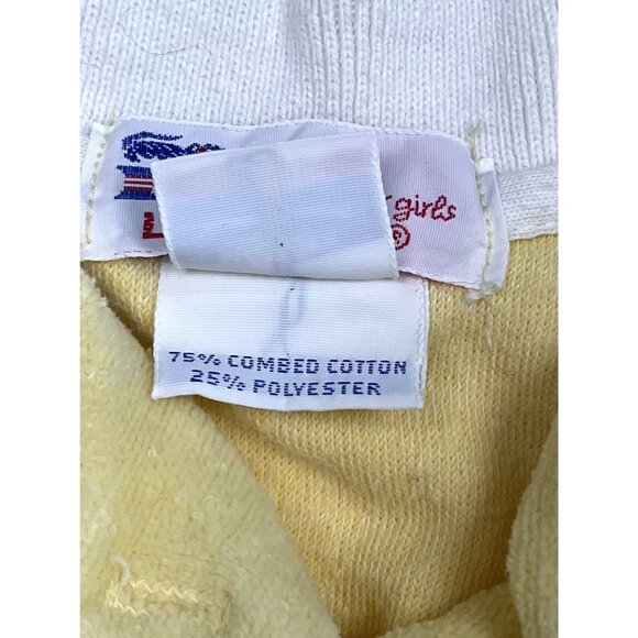 VTG 80s IZOD Lacoste Intant 18mos Yellow Terry Cloth L/S Collared DRESS EUC - Picture 8 of 8